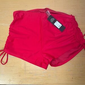 Women’s Red swimsuit shorts, size Large NWT